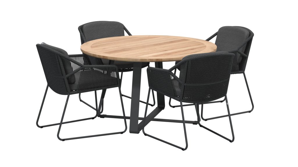 4seasons outdoor accor dining antracite tuinset