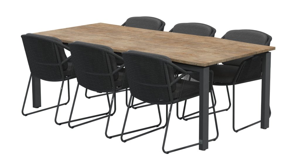 4seasons outdoor accor dining antracite tuinmeubelset