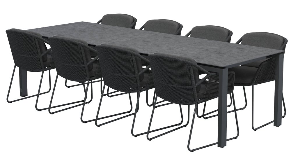 4seasons outdoor accor dining antracite tuinset