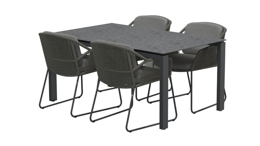 4seaons outdoor accor dining mid grey tuinset
