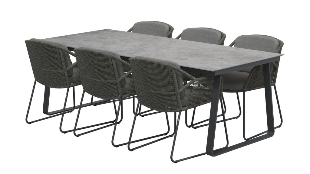 4seaons outdoor accor dining mid grey tuinset