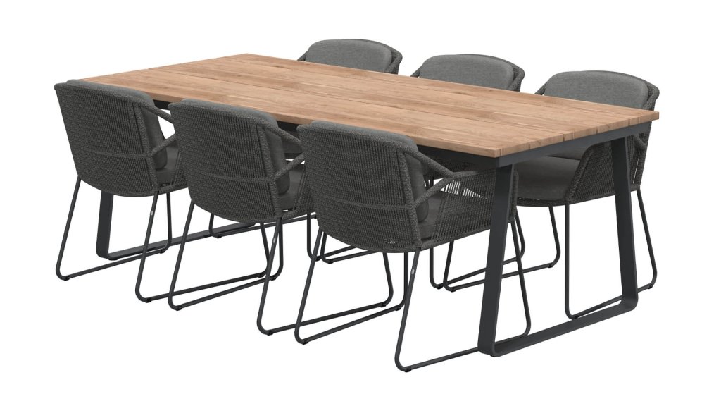 4seaons outdoor accor dining mid grey tuinset