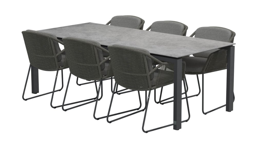 4seaons outdoor accor dining mid grey tuinset