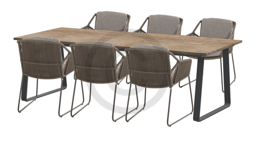 4seaons outdoor accor dining mid grey tuinset