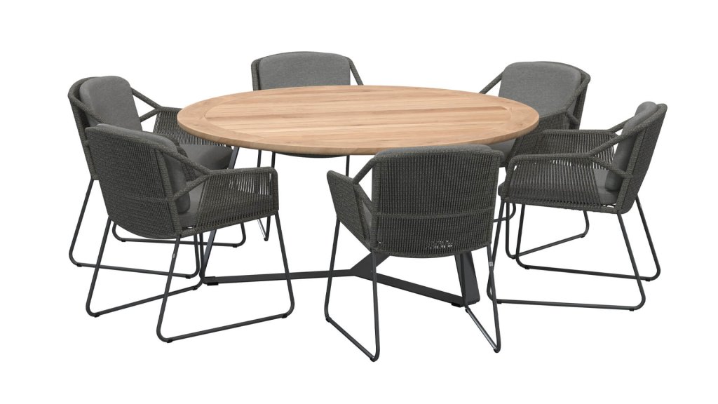 4seaons outdoor accor dining mid grey tuinset