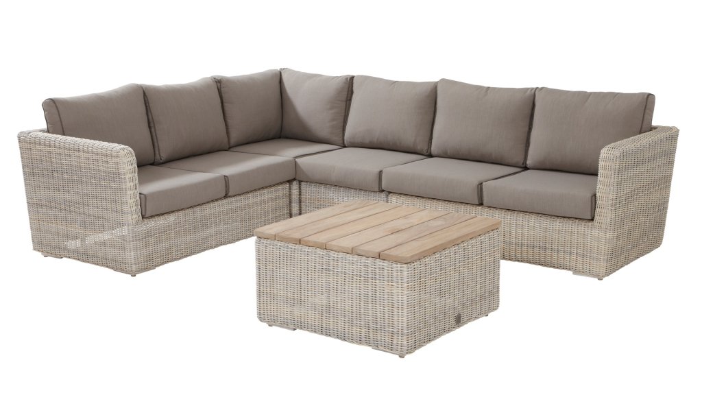 4 seasons outdoor elite loungeset met centerdeel en salontafel 