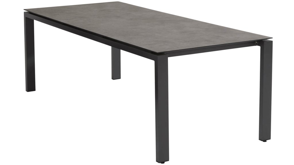 4 seasons outdoor goa diningtafel 220cm alu hpl dark grey