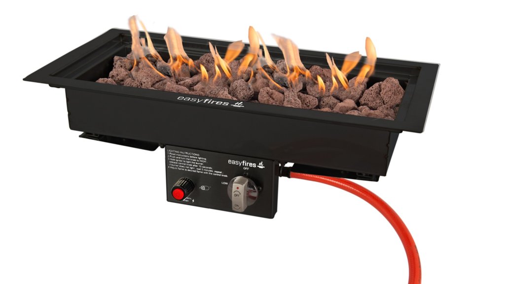Easyfires Inbouwbrander Rechthoek Klein Zwart