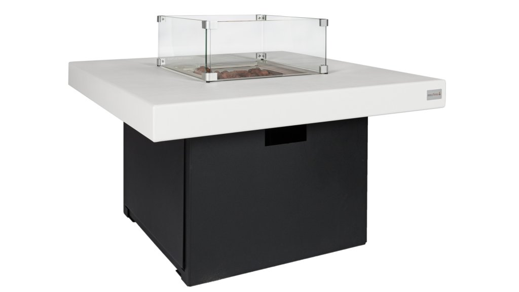 Easyfires Milano Vuurtafel Vierkant Zwart-Wit
