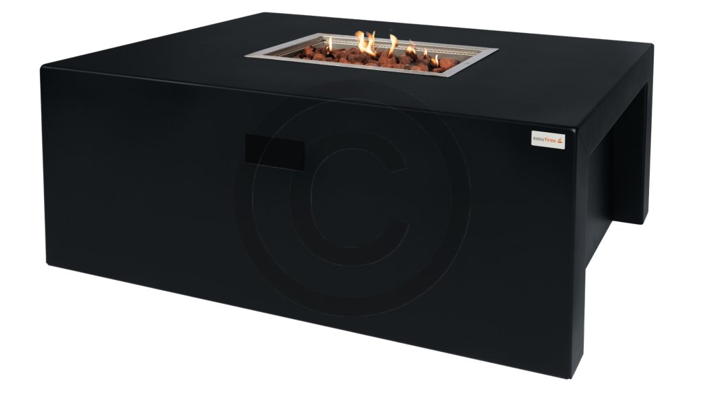 Easyfires Sky Vuurtafel Rechthoek Zwart