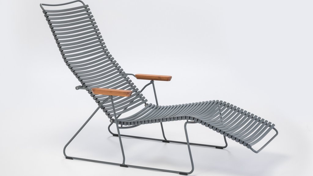 houe click sunlounger dark grey