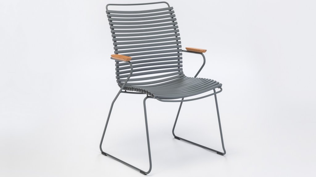 houe click diningstoel hoge rug dark grey