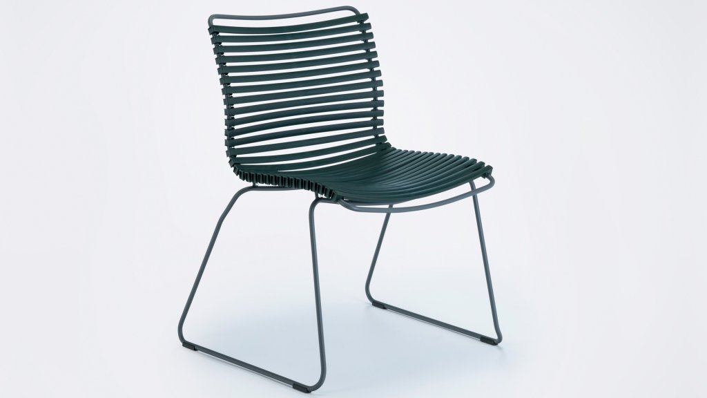 houe click diningstoel zonder arm pine green