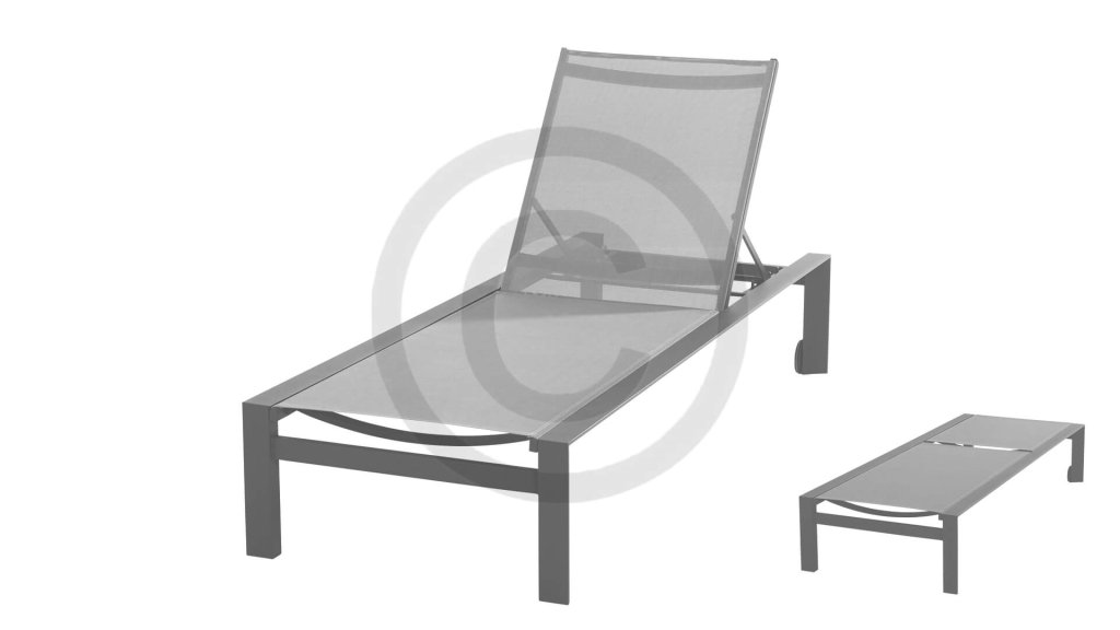 taste 4seasons tropic sunbed slate grey