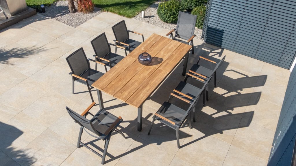 fly tuinset aluminium dining graphite