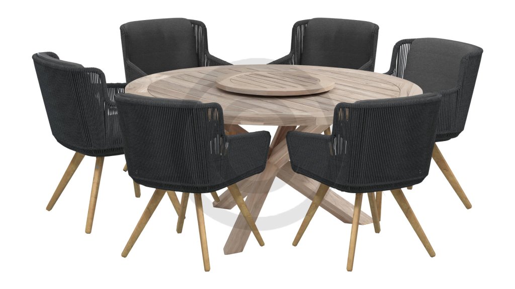 4seasons outdoor flores dining anthracite 