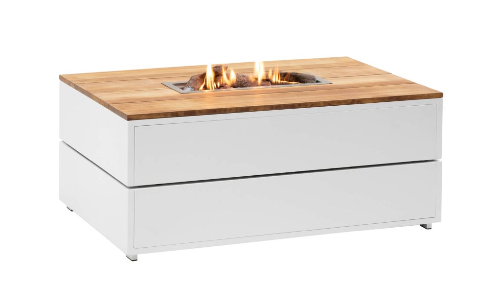 cosifires cosipure vuurtafel white teak 120cm 
