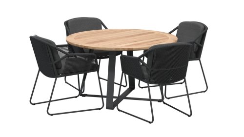 4seasons outdoor accor dining antracite tuinset