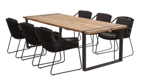 4seasons outdoor accor dining antracite tuinset