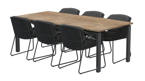 4seasons outdoor accor dining antracite tuinmeubelset