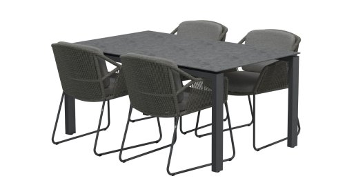 4seaons outdoor accor dining mid grey tuinset