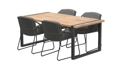 4seaons outdoor accor dining mid grey tuinset