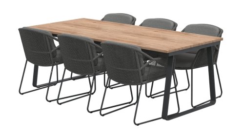 4seaons outdoor accor dining mid grey tuinset