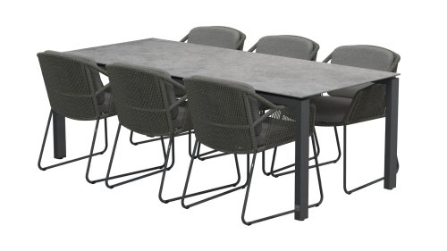 4seaons outdoor accor dining mid grey tuinset