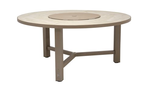 4seasons outdoor diva tafel taupe rond