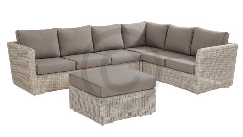 4 seasons outdoor elite loungeset met centerdeel en voetenbank 