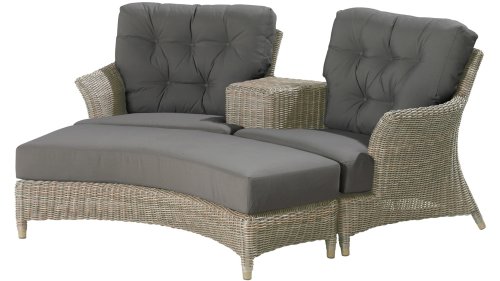 4 seasons outdoor valentine love seat met voetenbank