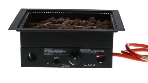 cosi inbouwbrander vierkant rvs zwart