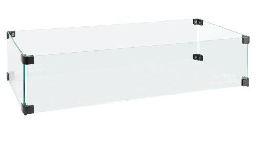 Easyfires Glasset Rechthoek Zwart