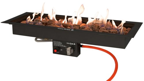 Easyfires Inbouwbrander Rechthoek Zwart