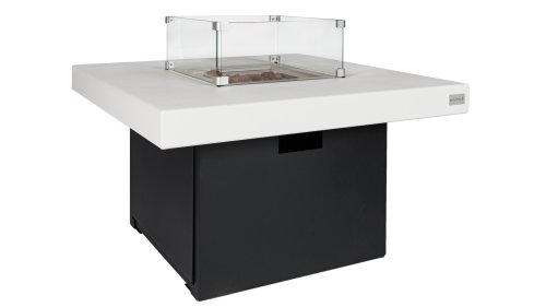 Easyfires Milano Vuurtafel Vierkant Zwart-Wit