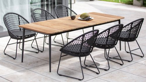 niehoff kuta dining tuinset met luna tafel