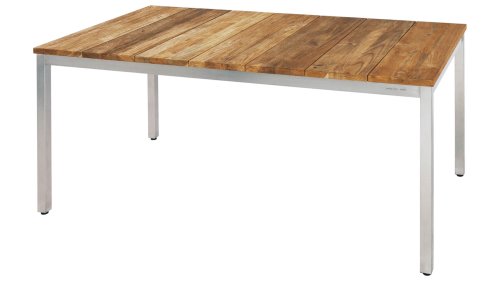 zebra naxos tafel rvs teak 160cm