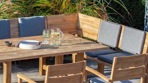 niehoff teakhouten hoeklounge unit