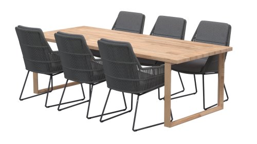 4seasons outdoor valencia dining platinum tuinset